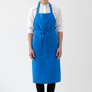 French Blue Linen Chef Apron 