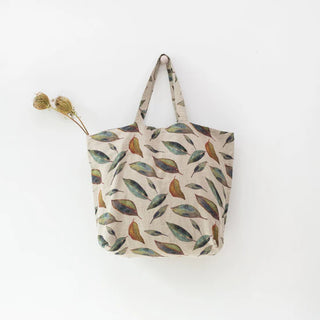 Golden Fall on Natural Linen Big Bag 