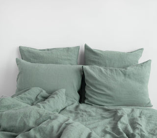 Green Milieu Linen Duvet Cover Set 3