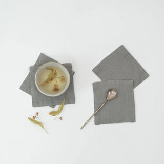 Khaki Linen Coasters Set of 4 