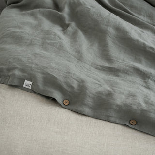 Khaki Linen Duvet Cover Set 3