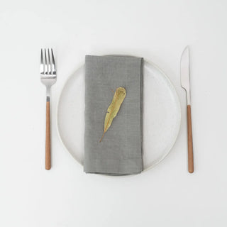 Khaki Linen Napkins Set of 2 