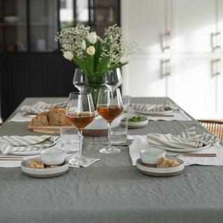 Khaki Linen Tablecloth 4