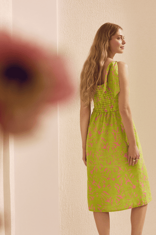 Kiwi Monstera Rumba Dress 