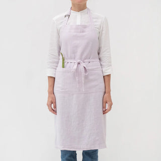 Lavender Fog Linen Chef Apron 