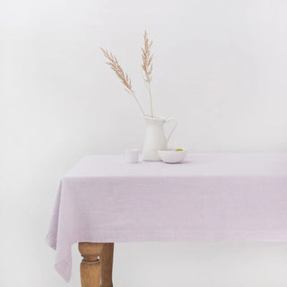 Lavender Fog Linen Tablecloth 