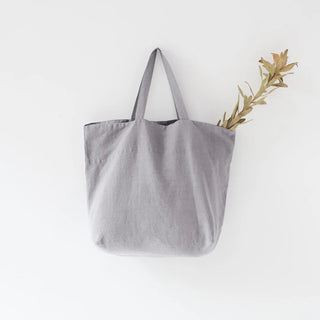 Light Grey Linen Big Bag 