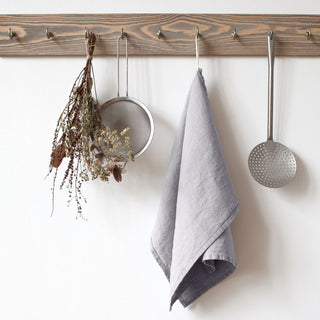 Light Grey Linen Kitchen Towel 
