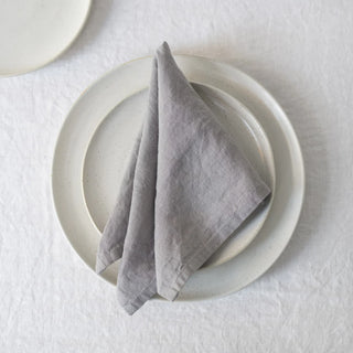 Light Grey Lightweight Linen Napkins Set of 2 