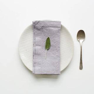 Light Grey Linen Napkins Set of 2 