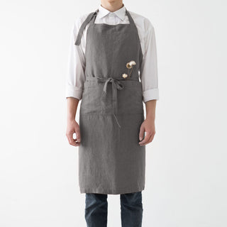 Stone Linen Chef Apron 1
