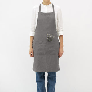 Stone Linen Daily Apron 1