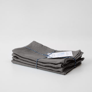 Zero Waste Stone Linen Kitchen Towels Set of 4 