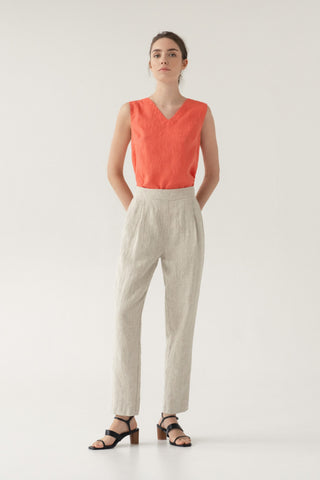 Melange Linen Gladiolus Trousers 1