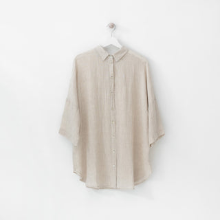 Melange Linen Oregano Shirt 3