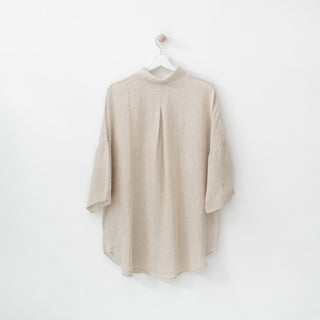 Melange Linen Oregano Shirt 4