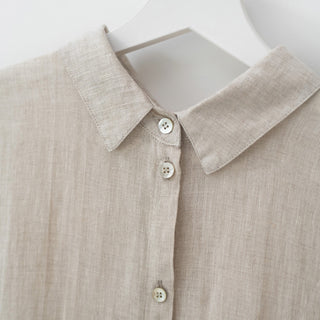 Melange Linen Oregano Shirt 5