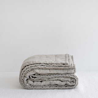 Melange Linen Quilted Blanket 1