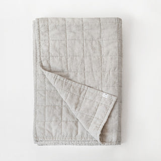 Melange Linen Quilted Blanket 2