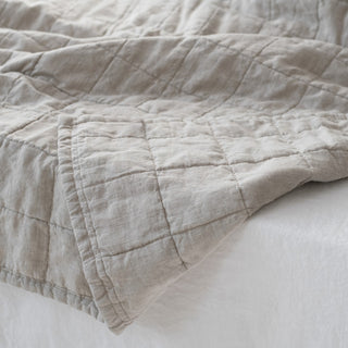 Melange Linen Quilted Blanket 3