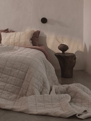 Melange Quilted Blanket + Melange Quilted Pillow Sham + Ashes of Roses Duvet Cover + Ashes of Roses Pillowcase 2 