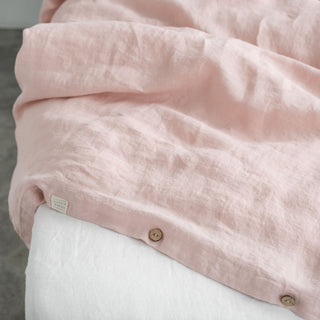 Misty Rose Linen Duvet Cover Set 2