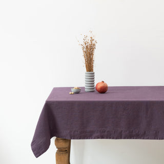 Montana Grape Linen Tablecloth 1