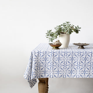 Mosaic Linen Tablecloth 