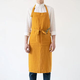 Mustard Linen Chef Apron 