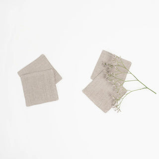 Natural Linen Coasters Set of 4 