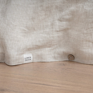 Natural Stripes Linen Duvet Cover Set 4