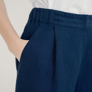 LIMITED EDITION Navy Linen Twill Willow Trousers 4
