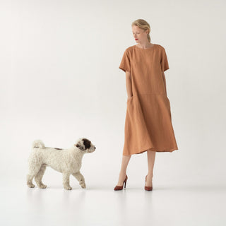 LIMITED EDITION Nude Linen Speedwell Dress 1