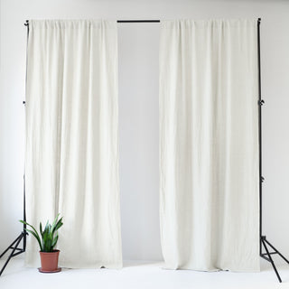 Off-White Linen Night Time Rod Pocket Curtain Set of 2 