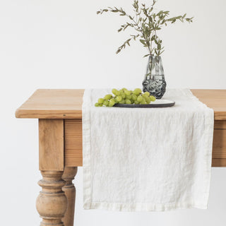 Off-White Linen Table Runner 