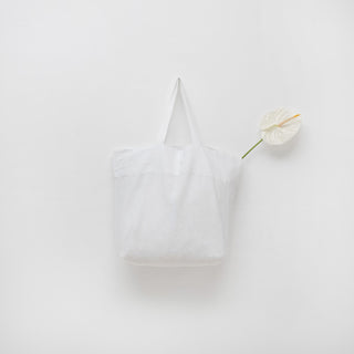 Optical White Linen Big Bag 2