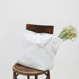 Optical White Linen Big Bag 1