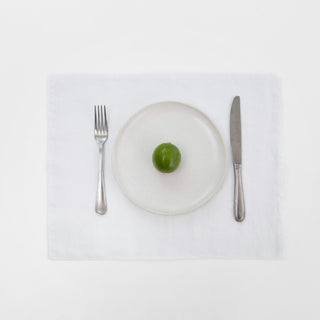 Optical White Linen Placemat 