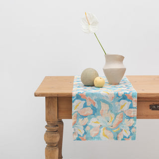 Pastel Iris Linen Table Runner 