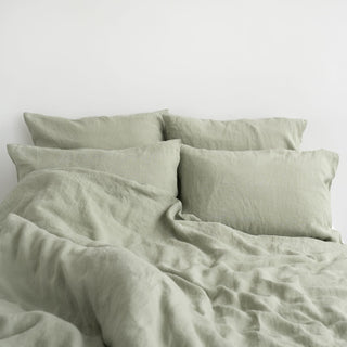 Sage Washed Linen Duvet Cover Set 