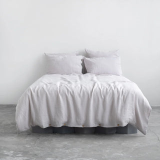 Silver Linen Duvet Cover Set 