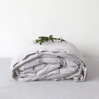 Silver Linen Duvet Cover 