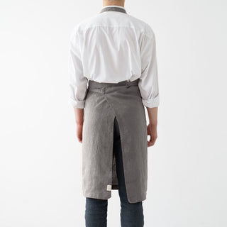 Stone Linen Chef Apron 3