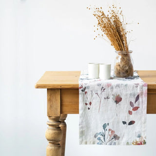 Watercolour Linen Table Runner 