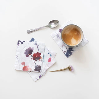 Watercolour Linen Coasters Set of 4 