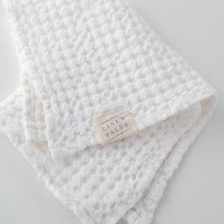 White Linen & Cotton Honeycomb Waffle Towel 4