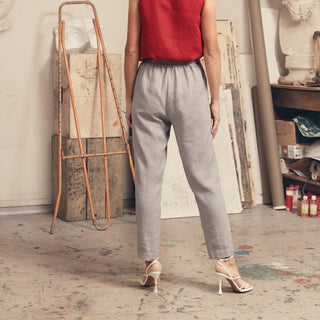 Wind Grey Linen Gladiolus Trousers 2