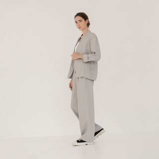 Wind Grey Linen Willow Trousers 3