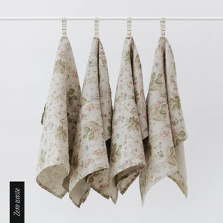 Zero Waste Botany Linen Kitchen Towels Set of 4 