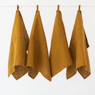 Zero Waste Bronze Linen Kitchen Towels Set of 4 